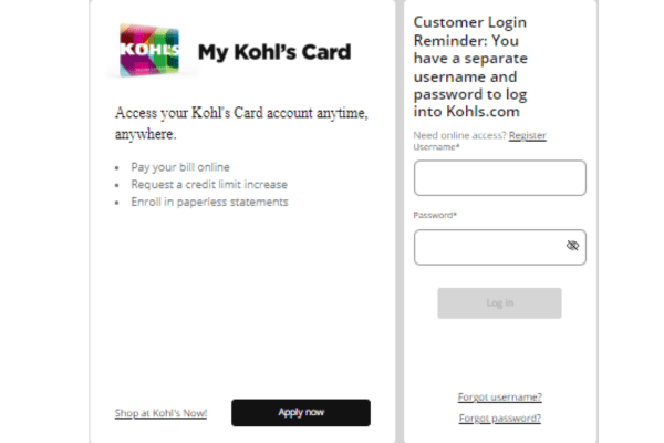 My Kohl’s Card Login